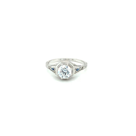 Vintage-Inspired Hex Bezel Ring by Jolie