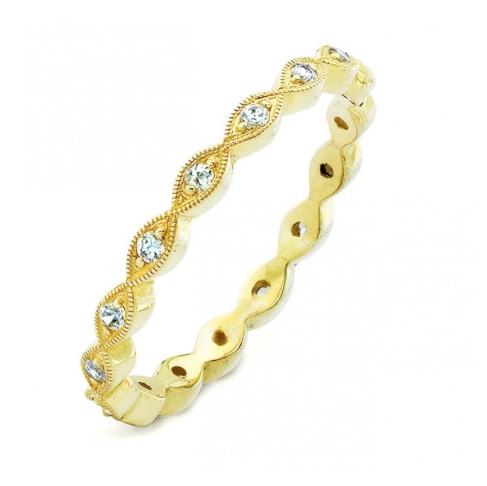 Unique Bezel-Set Marquise + Round Diamond Wedding Band