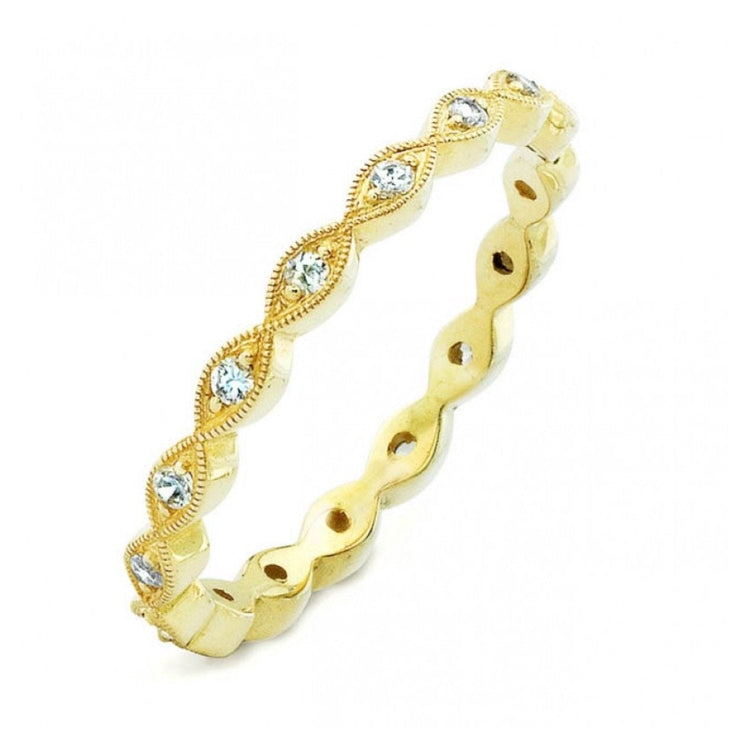 Unique Bezel-Set Marquise + Round Diamond Wedding Band
