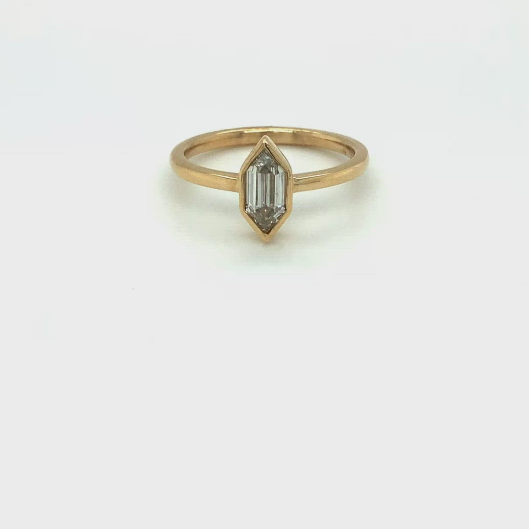 .69ct “Chloe" Hex-Shaped Diamond Ring