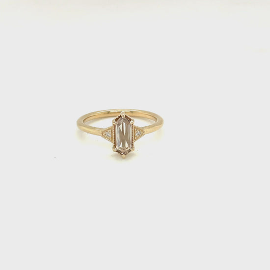 .69ct Hex-Shaped Champagne Diamond Ring