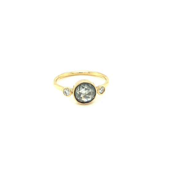 1.27ct 3-Stone Diamond Bezel Ring