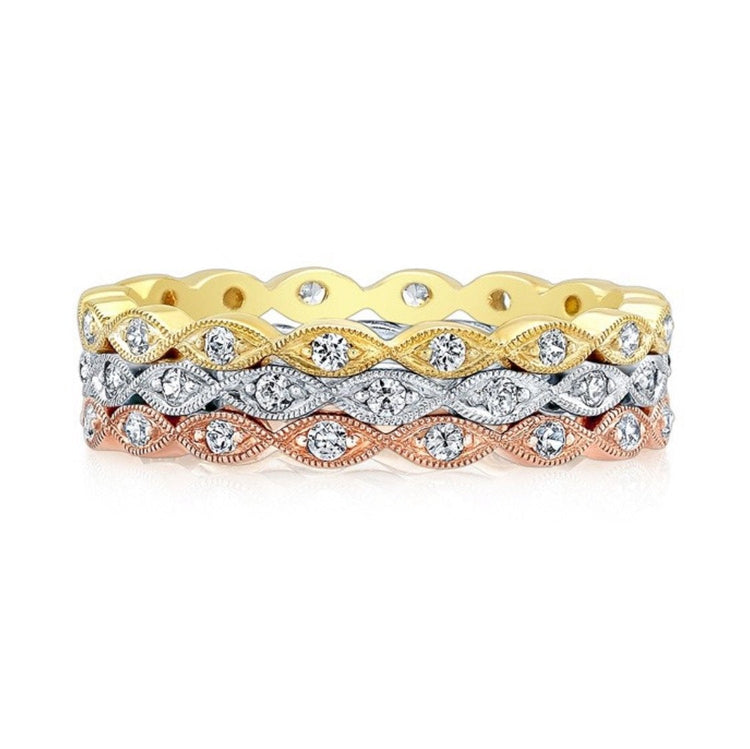 Unique Bezel-Set Marquise + Round Diamond Wedding Band