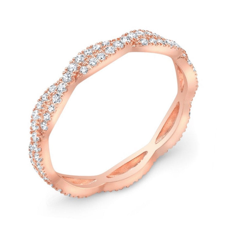 Twist Diamond Stackable Band
