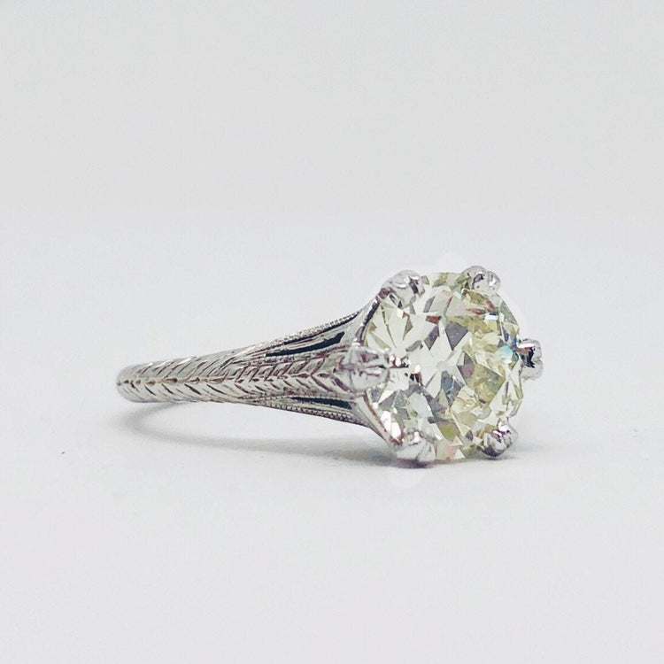 Vintage Hand Engraved Solitaire