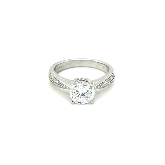 Vintage-Ispired Zeghani 14kw Pave Ring