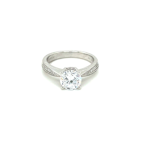 Vintage-Ispired Zeghani 14kw Pave Ring