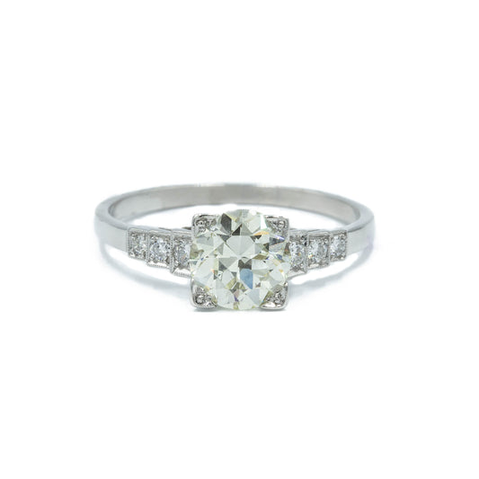 Vintage Platinum 1.28ct Diamond Ring