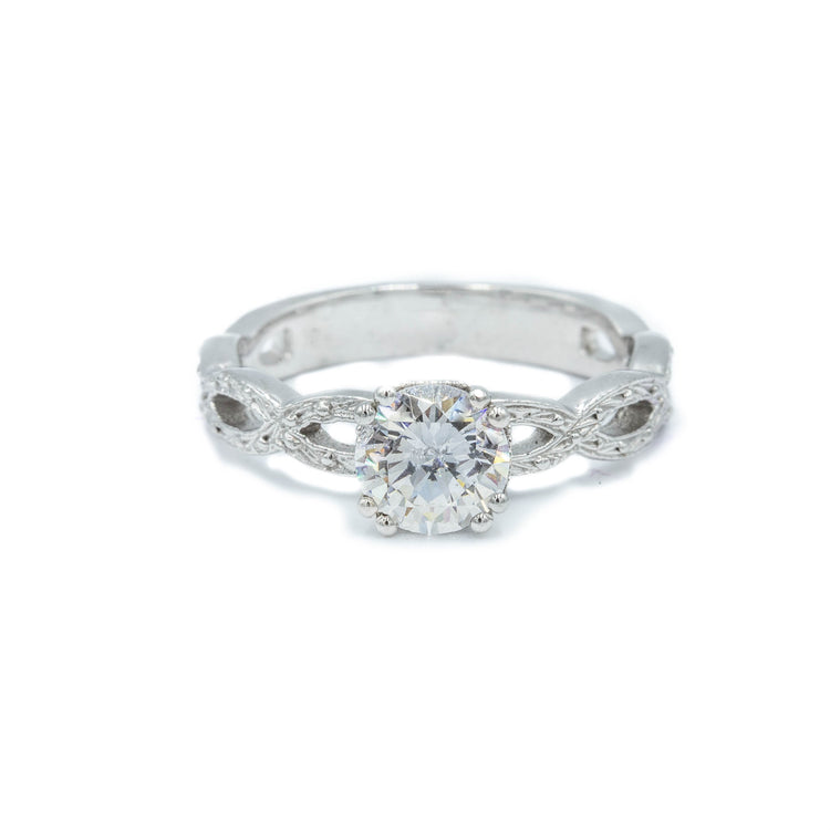 14kw Vintage-Inspired Twist Diamond Ring