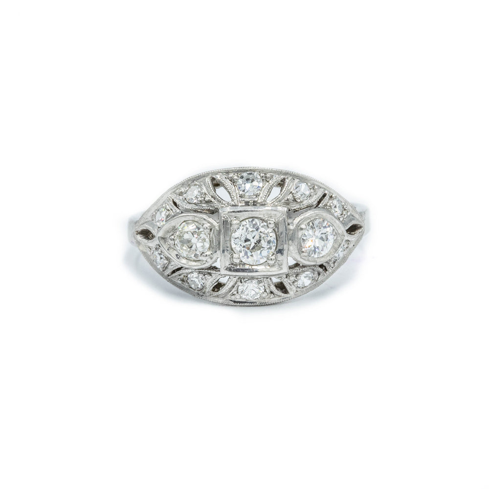 Vintage Platinum .50ctw Diamond Ring