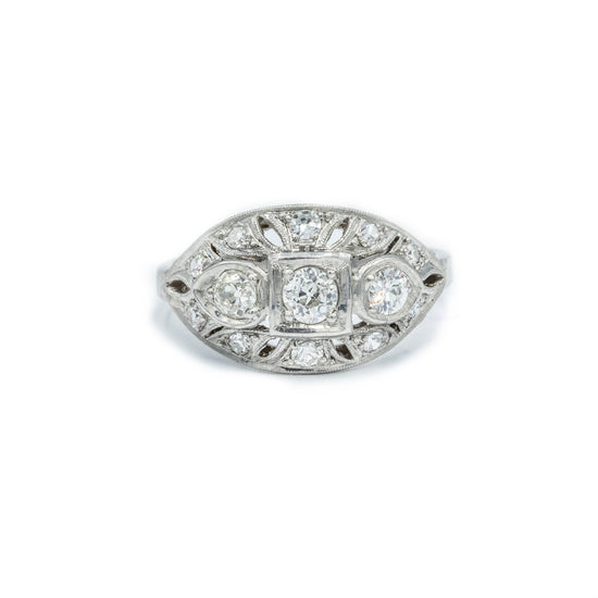 Vintage Platinum .50ctw Diamond Ring