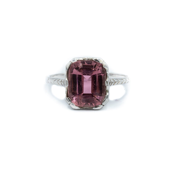 Vintage 2.5ct Pink Tourmaline Ring