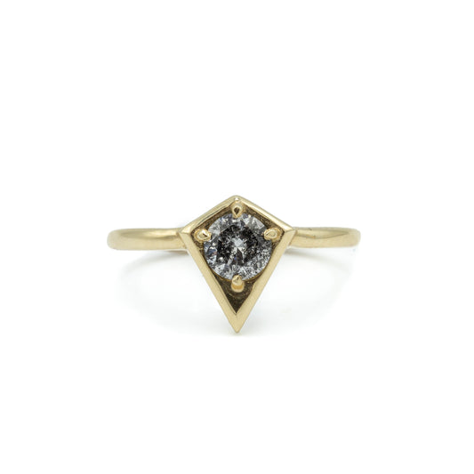 .50ct Salt & Pepper Diamond Kite-Shaped Ring