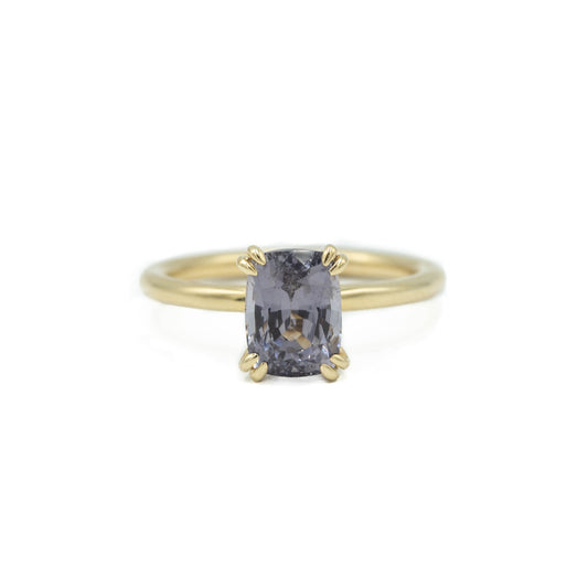 2.19ct Elongated Cushion Spinel Hidden Halo Ring