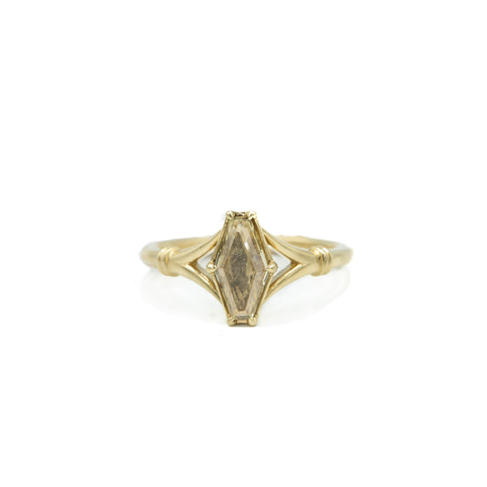 .46ct Hex-Shaped Georgian Champagne Diamond Ring