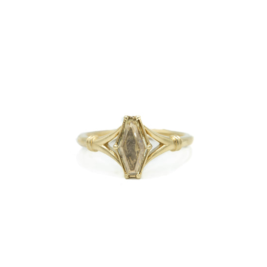 .46ct Hex-Shaped Georgian Champagne Diamond Ring
