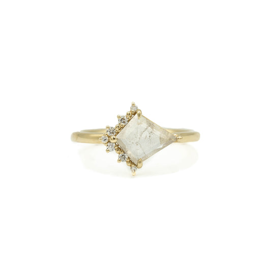 1.07ct Kite-Shaped "Rae" Salt & Pepper Diamond Ring