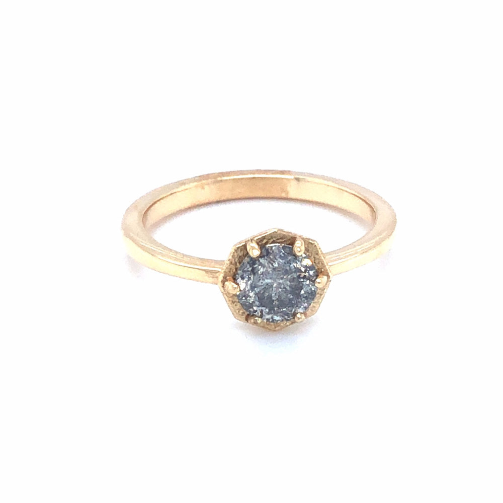 0.75ct Brilliant Cut Galaxy in 14k Yellow Gold