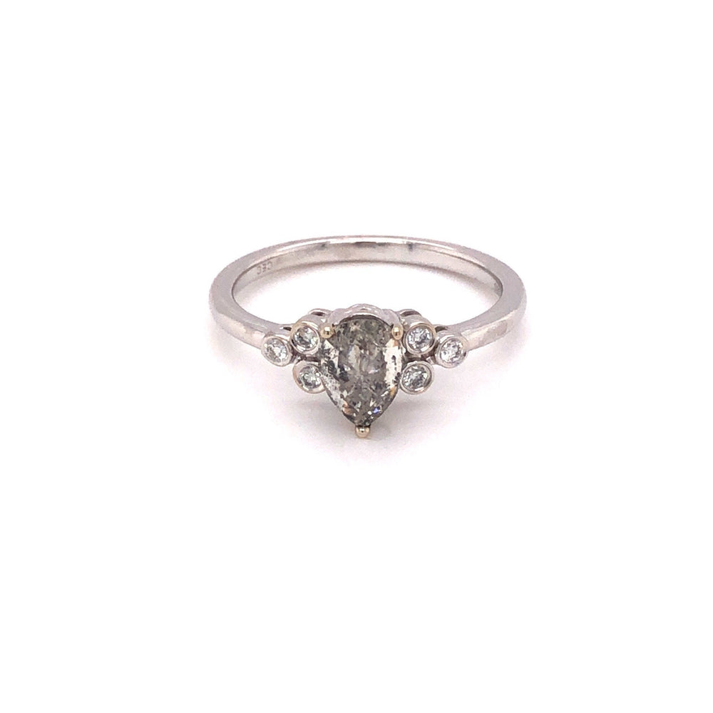 .72ct Pear-Shaped Grey Diamond Ring