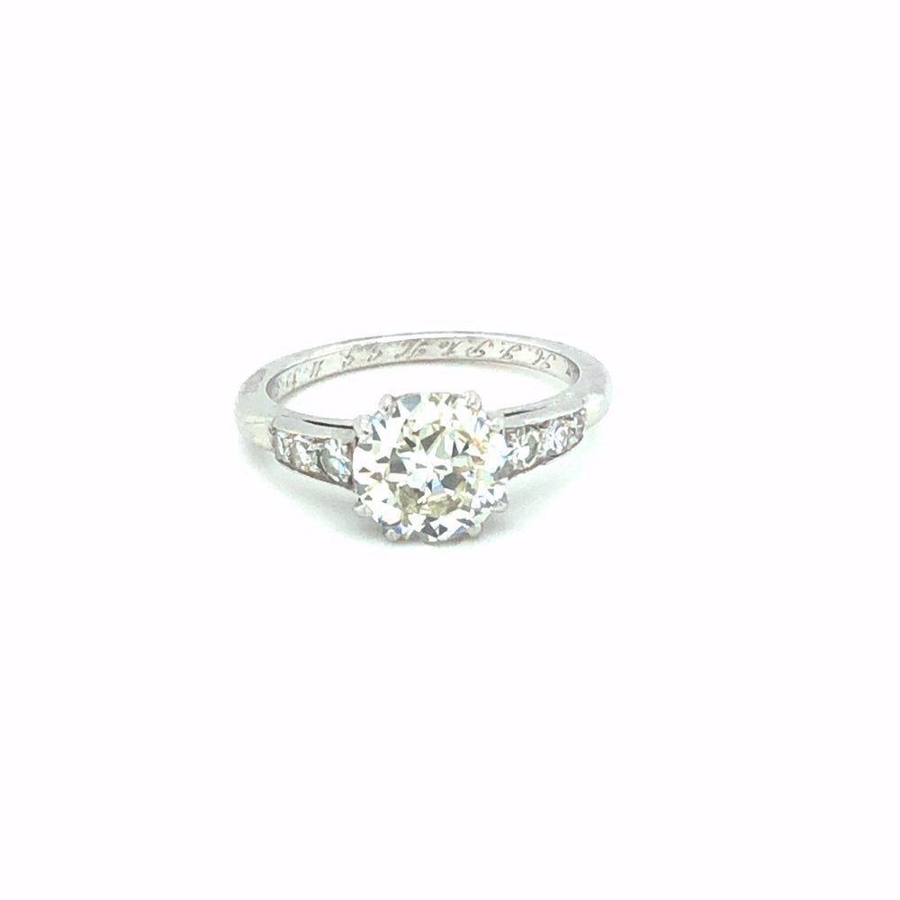 1.35ct Platinum 40's Diamond Ring