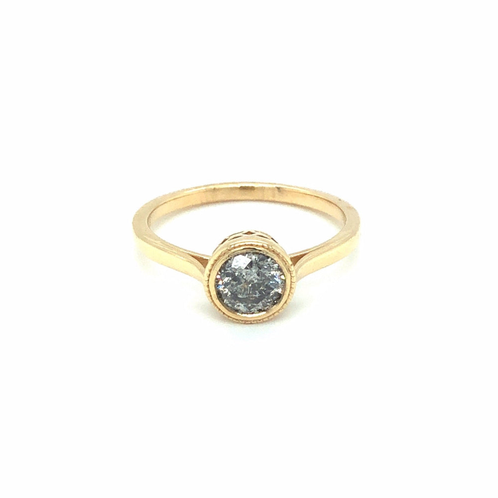 .75ct Brilliant-Cut Bezel Salt & Pepper Diamond Ring