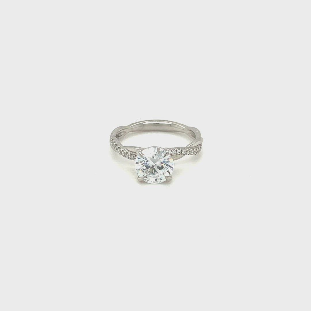 Platinum Single Twist Ring