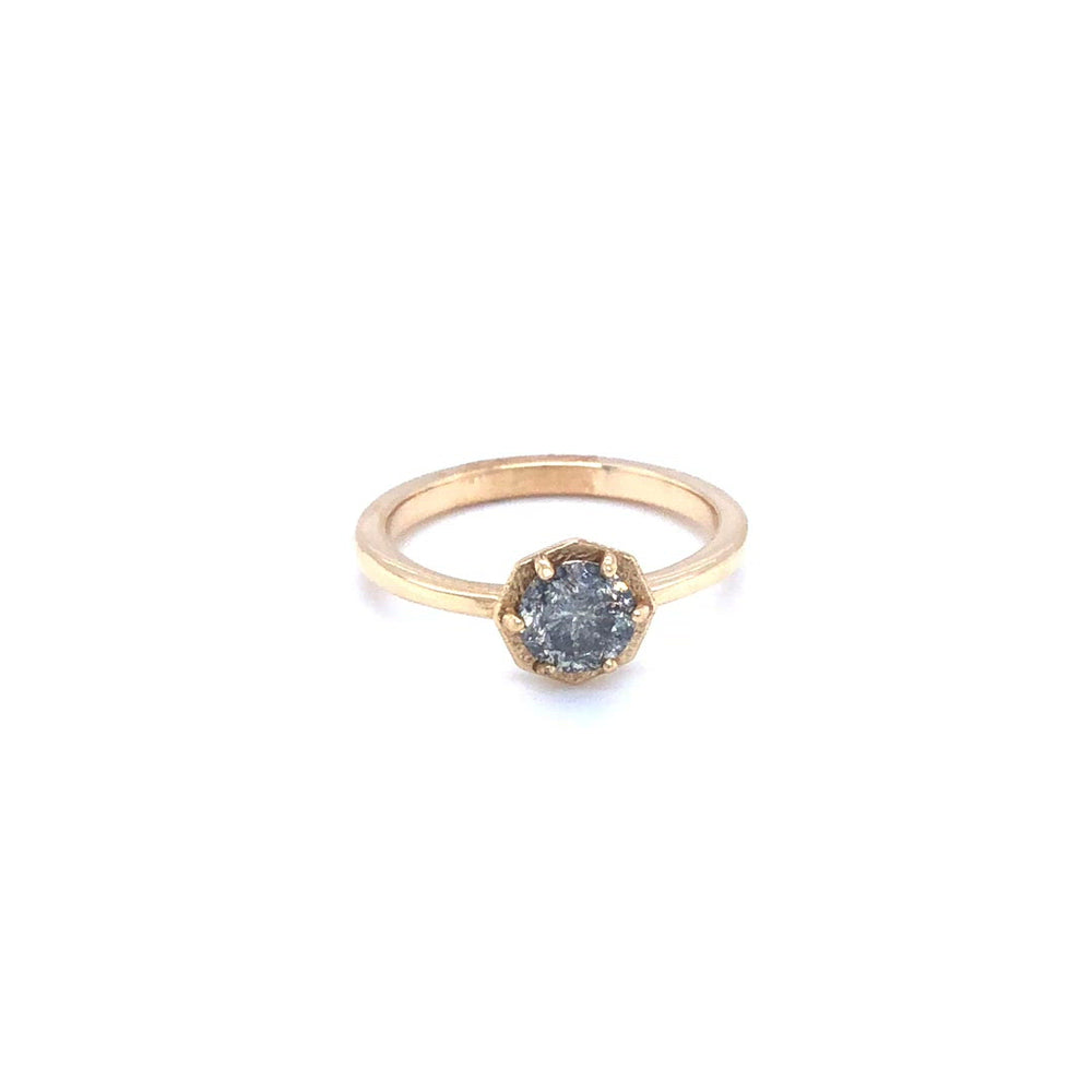 0.75ct Brilliant Cut Galaxy in 14k Yellow Gold