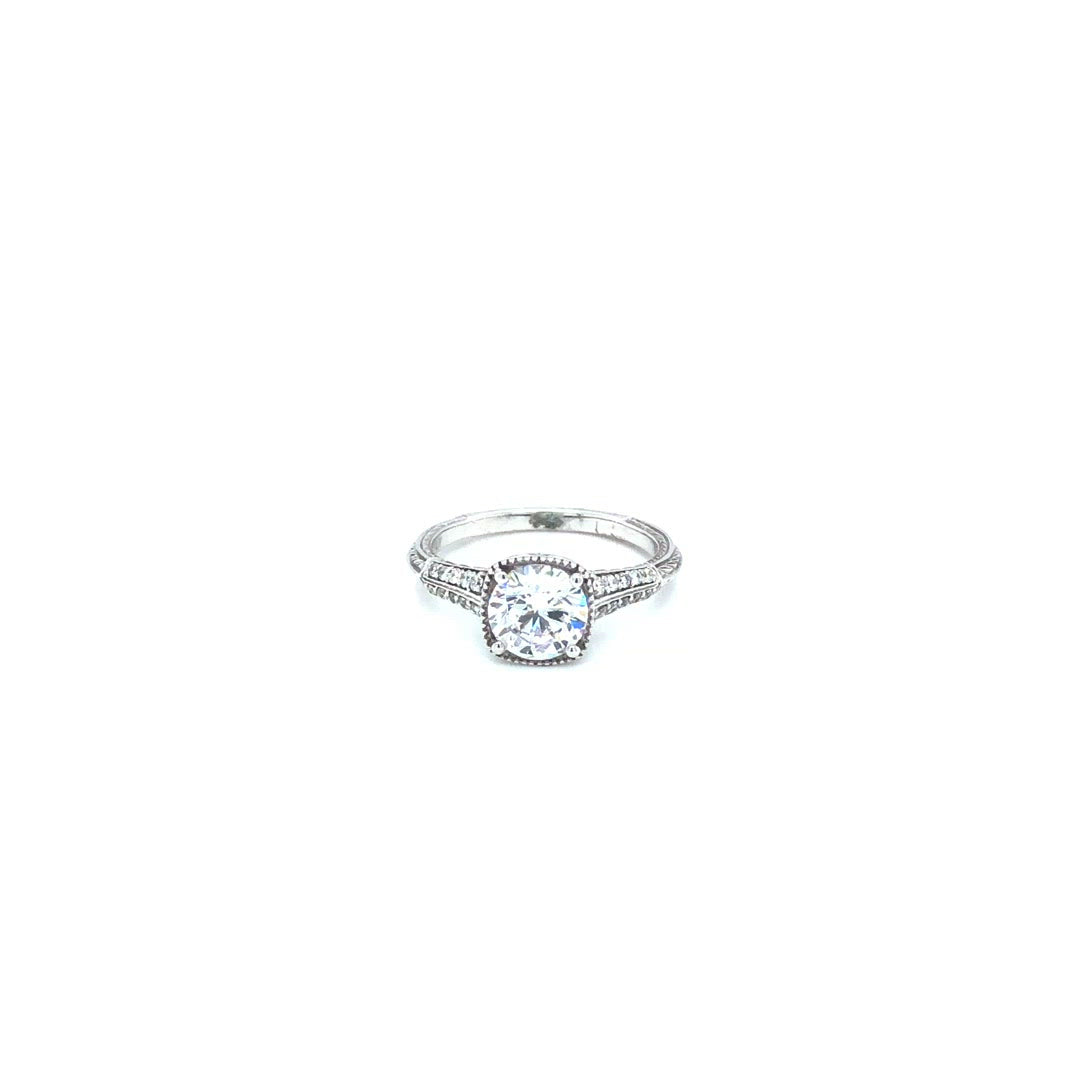 Vintage-Inspired Cushion Bezel Ring