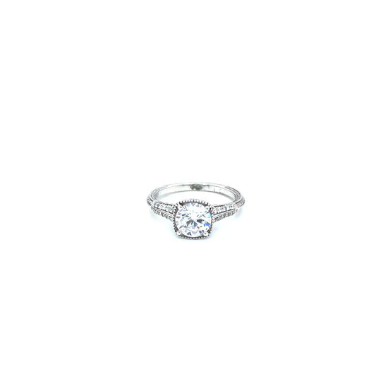 Vintage-Inspired Cushion Bezel Ring