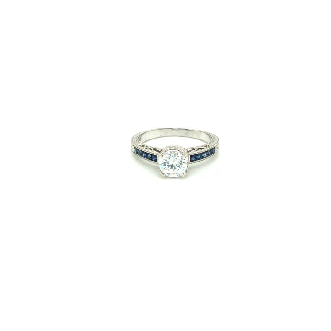 Vintage-Inspired French Sapphire Ring By Jolie