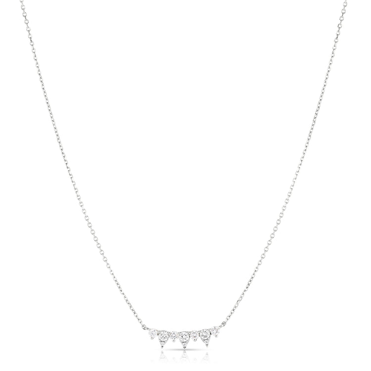14ky .19ctw Mixed Shaped Bar Necklace by Urbaetis