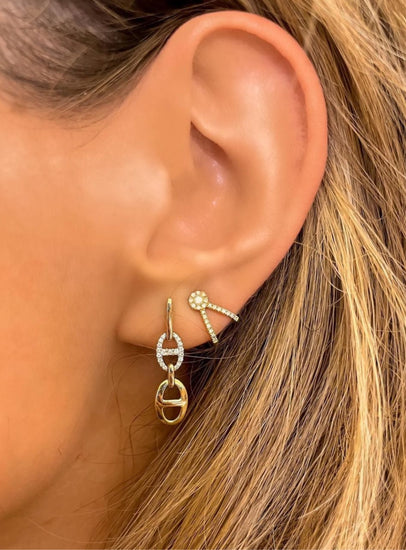 Split Diamonds Stud Earrings by Urbaetis