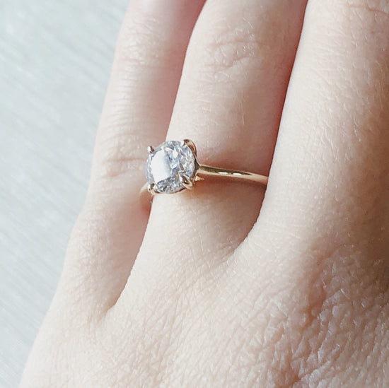 14k Petite Diamond Engagement Ring