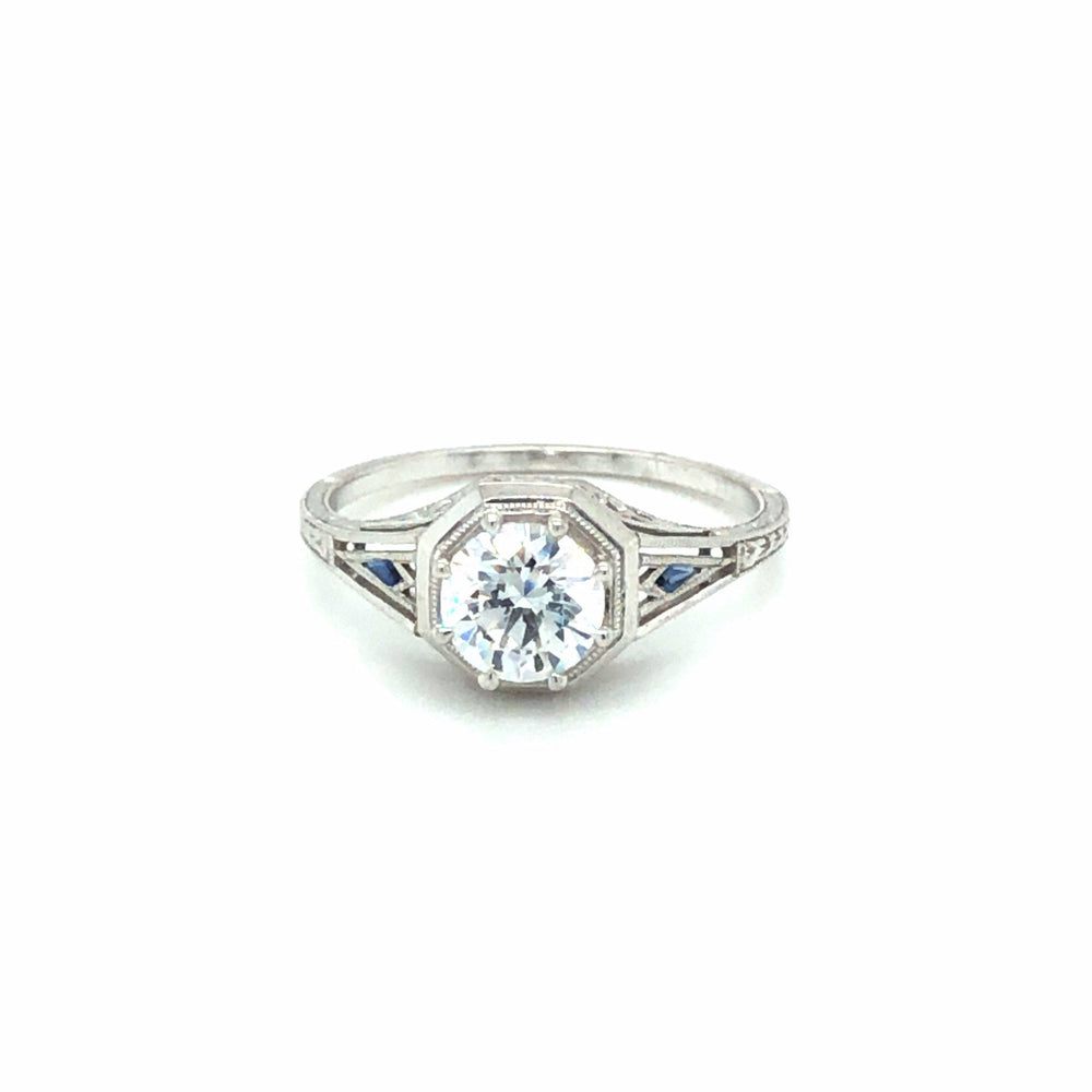 Vintage-Inspired Hex Bezel Ring by Jolie