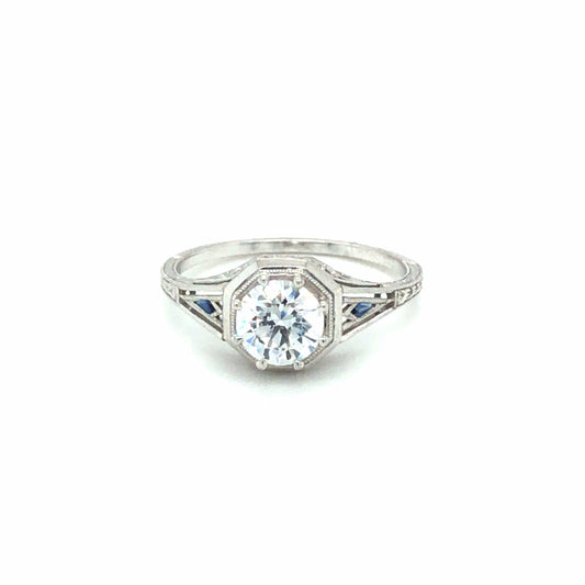 Vintage-Inspired Hex Bezel Ring by Jolie