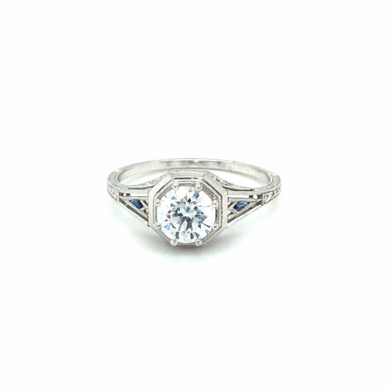 Vintage-Inspired Hex Bezel Ring by Jolie
