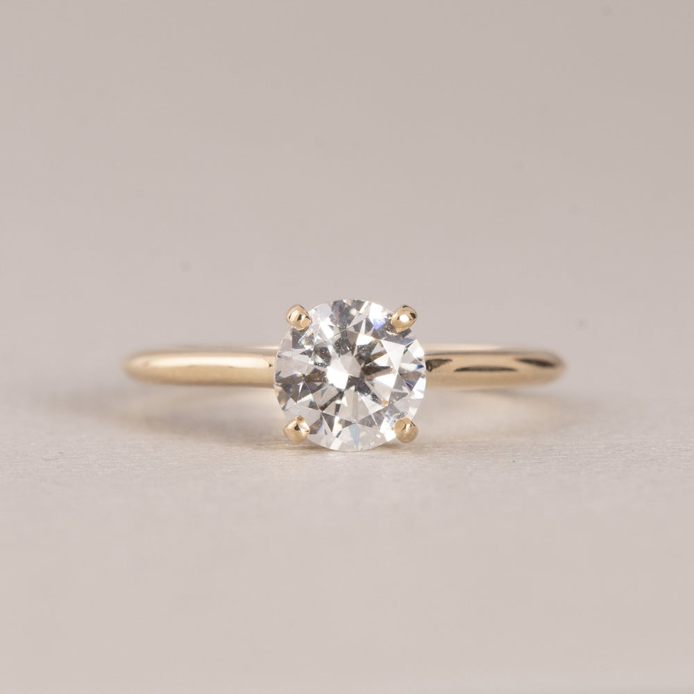 14k Petite Diamond Engagement Ring