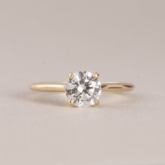 14k Petite Diamond Engagement Ring