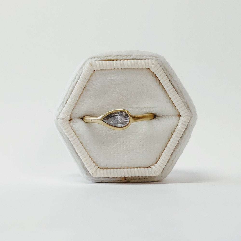.59ct East-West Pear-Shaped Bezel Diamond Ring