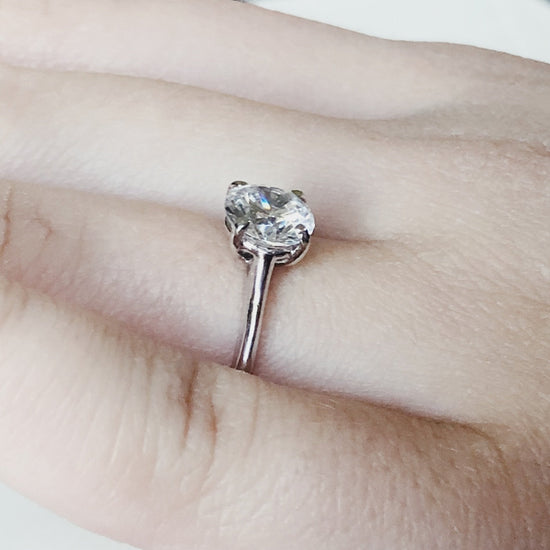 14k Petite Diamond Engagement Ring