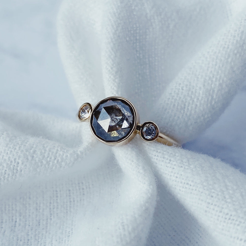 1.27ct 3-Stone Diamond Bezel Ring